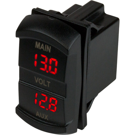 Sea-Dog Dual Volt Meter Rock Switch 10V-48VDC [421636-1] 1st Class Eligible Brand_Sea-Dog Electrical Electrical | Accessories