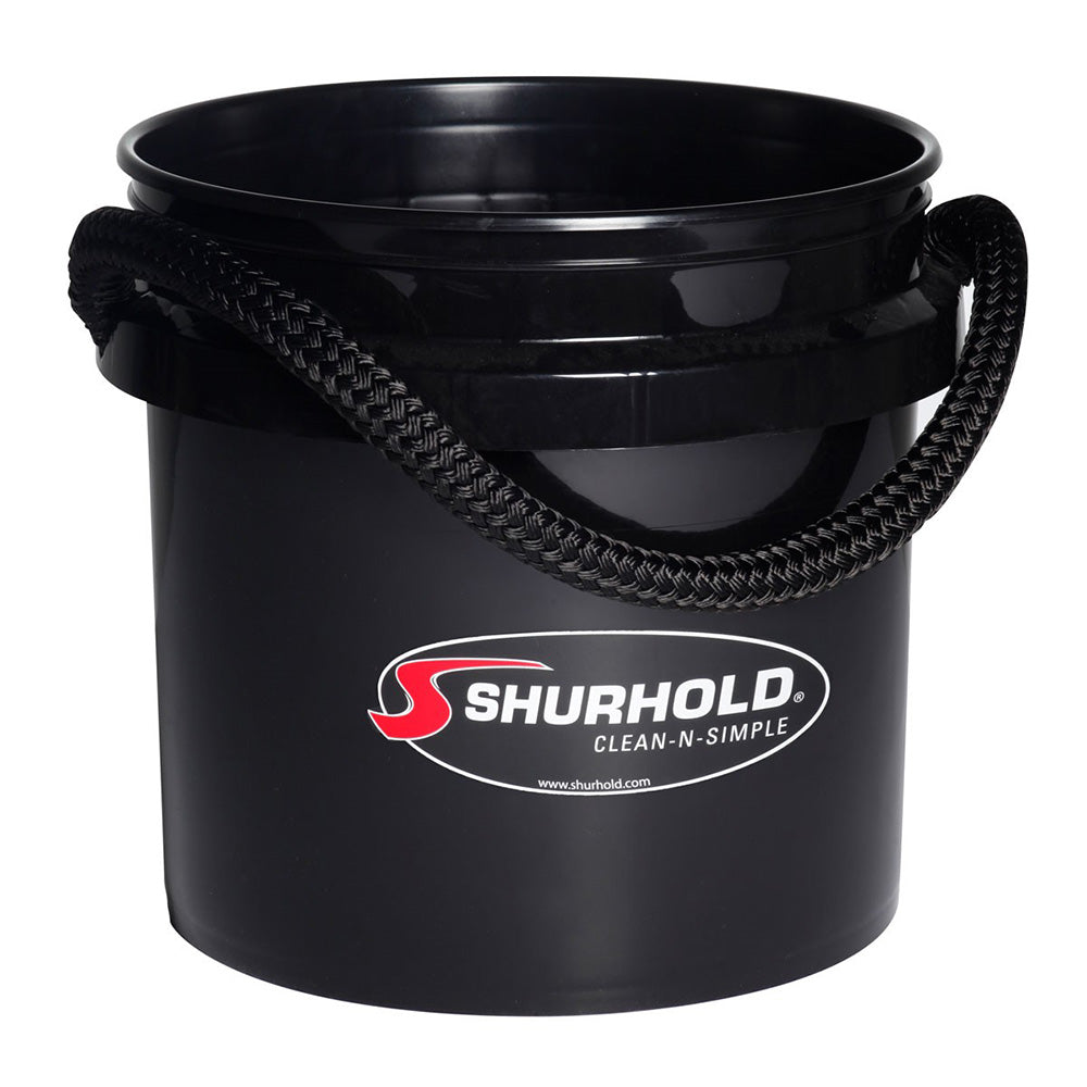 Shurhold Worlds Best Rope Handle Bucket - 3.5 Gallon - Black [2432] Boat Outfitting Boat Outfitting | Cleaning Brand_Shurhold MRP Winterizing Winterizing | Cleaning