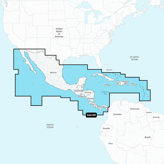 Navionics NASA010R - Central America Caribbean - Navionics+ [010-C1459-30] 1st Class Eligible Brand_Navionics Cartography Cartography | Navionics + Cartography | Navionics + ROW