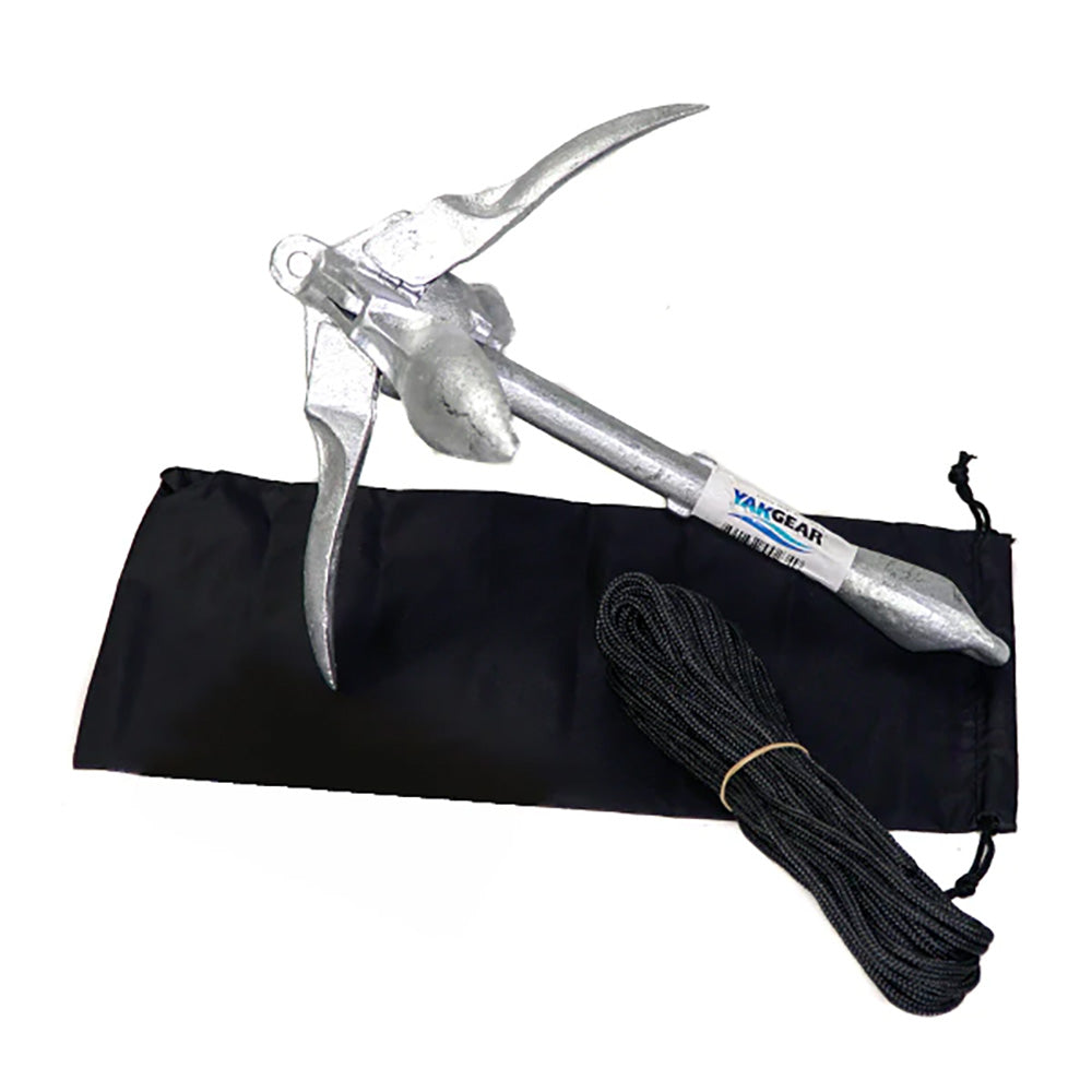 YakGear 3.3lb Grapnel Anchor Kit w/Storage Bag [AB3] Boat Outfitting Boat Outfitting | Accessories Brand_YAKGEAR MAP Outdoor Outdoor | Accessories