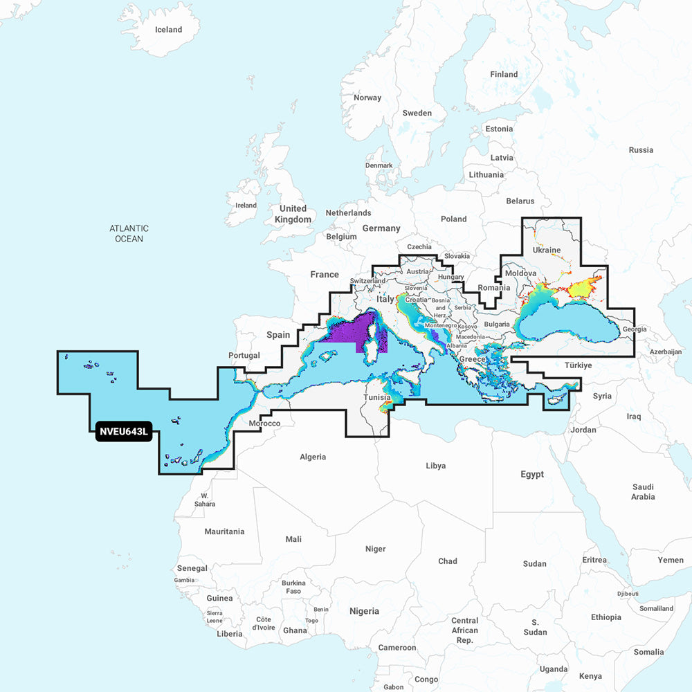 Garmin Navionics Vision+ NVEU643L Mediterranean Black Sea [010-C1272-00] 1st Class Eligible Brand_Garmin Cartography Cartography | Garmin Navionics Vision+ - Foreign Specials