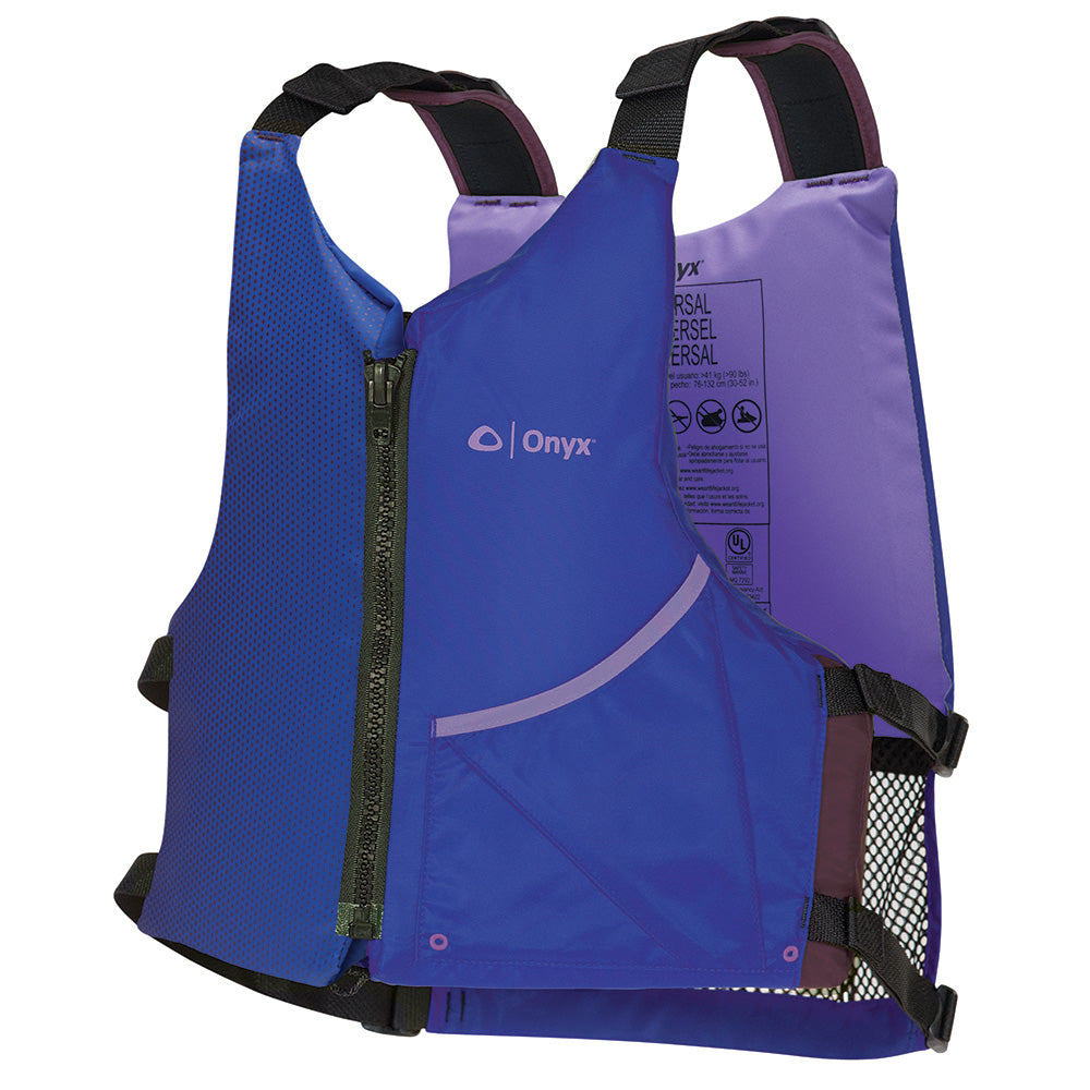 Onyx Universal Paddle PFD Life Jacket - Adult - Blue/Purple [121900-600-004-24] Brand_Onyx Outdoor Marine Safety Marine Safety | Personal Flotation Devices Paddlesports Paddlesports | Life Vests