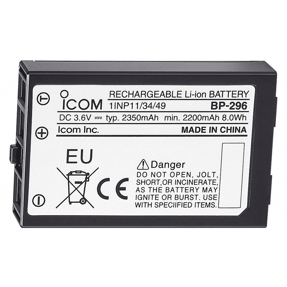 Icom BP-296 Li-Ion Battery - 3.6V - 2350mAh f/M37 [BP296] Brand_Icom Communication Communication | Accessories