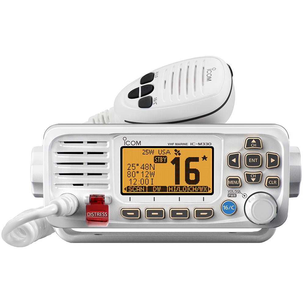 Icom M330 VHF Radio Compact w/GPS - White [M330 81] Brand_Icom Communication Communication | VHF - Fixed Mount