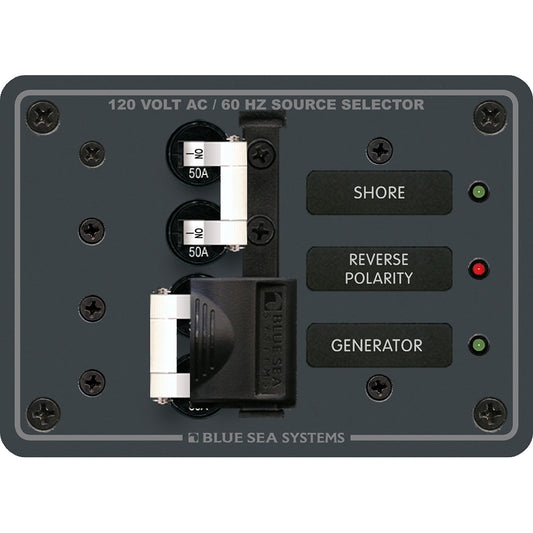 Blue Sea 8061 AC Toggle Source Selector 120V AC - 50AMP [8061] Brand_Blue Sea Systems Electrical Electrical | Electrical Panels