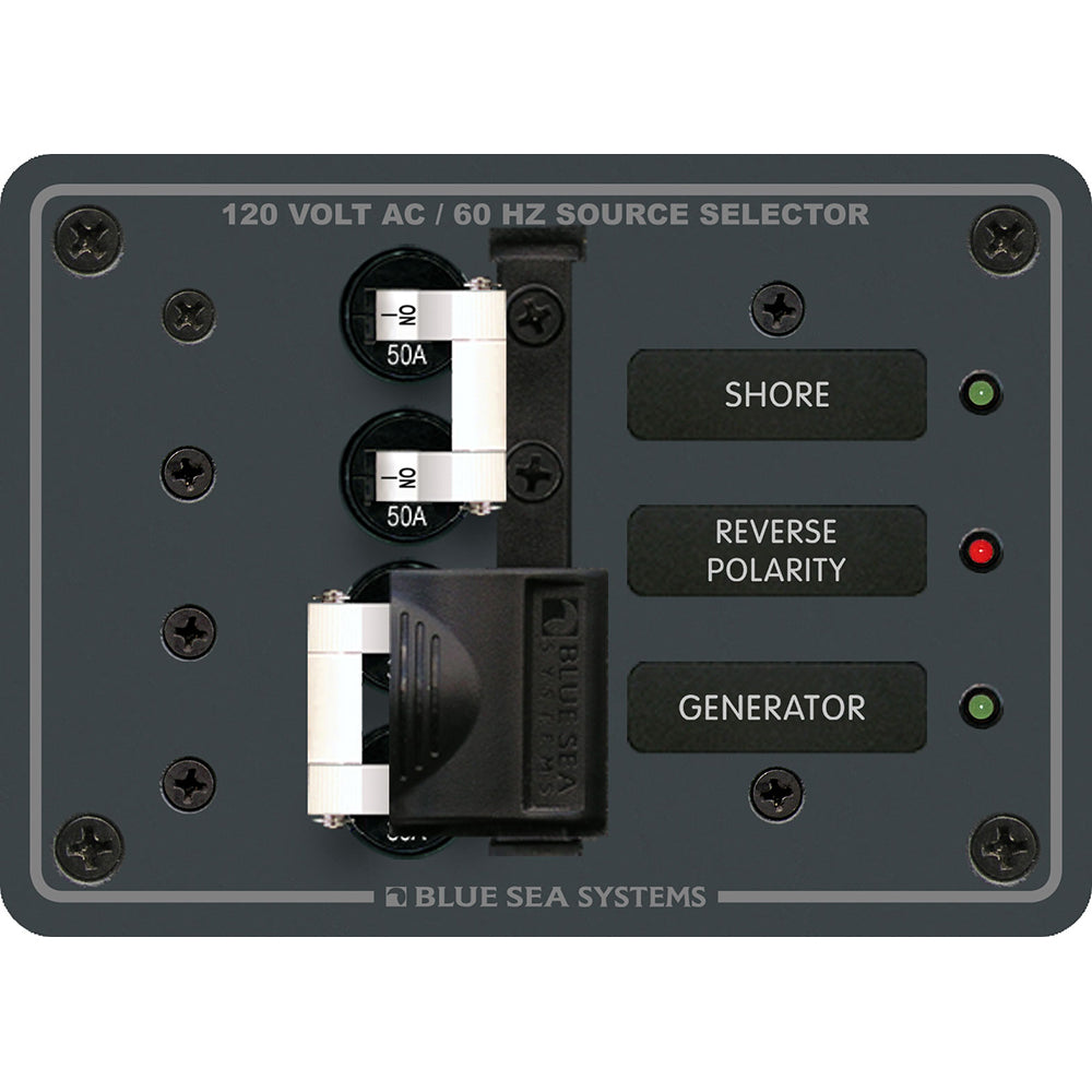 Blue Sea 8061 AC Toggle Source Selector 120V AC - 50AMP [8061] Brand_Blue Sea Systems Electrical Electrical | Electrical Panels