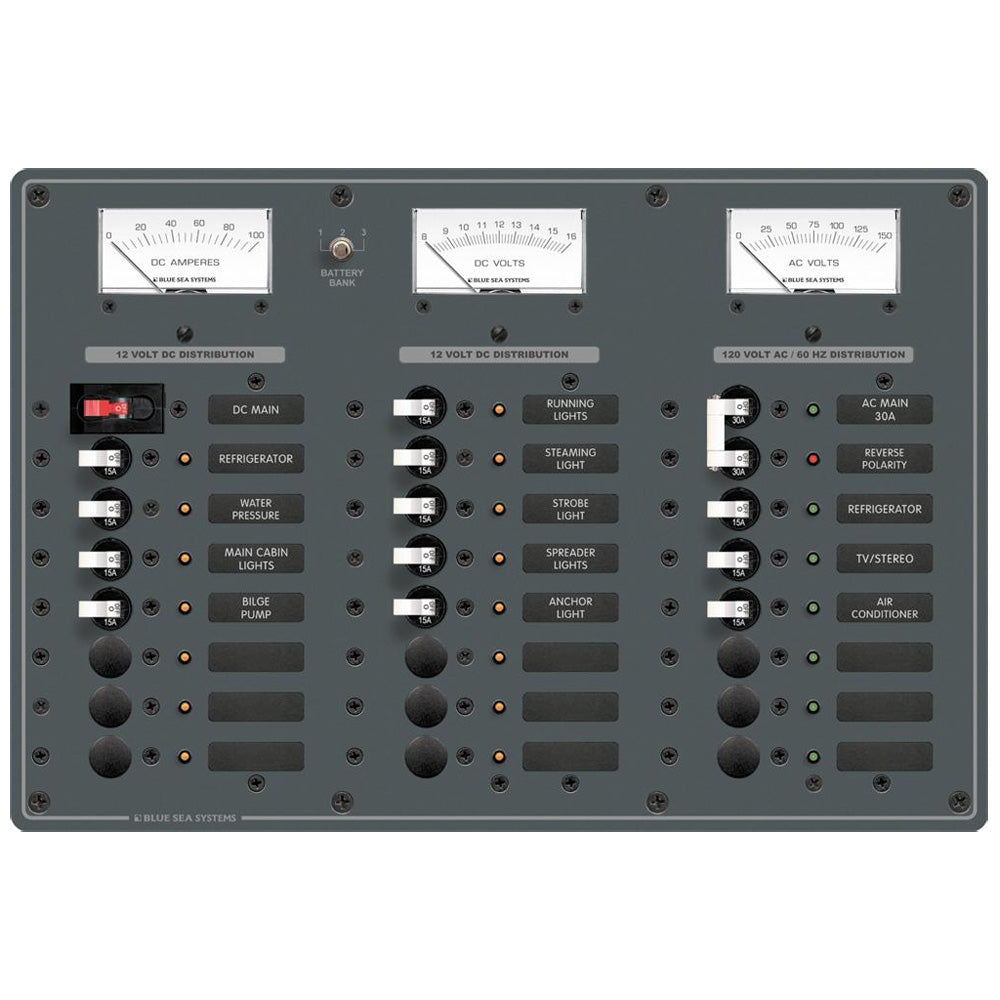 Blue Sea 8184 AC Main + 6 Positions/DC Main +15 Positions [8184] Brand_Blue Sea Systems Electrical Electrical | Electrical Panels