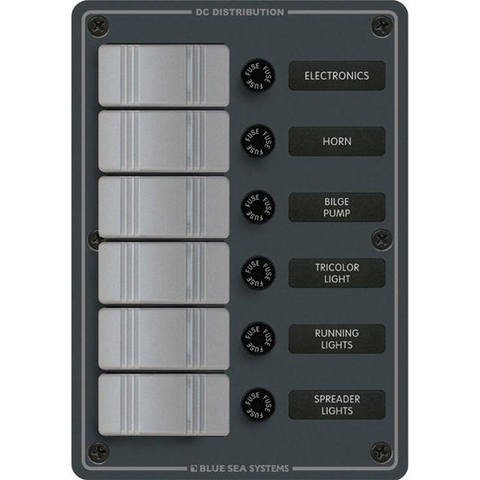 Blue Sea 8053 Slate Grey - 6 Position - Vertical [8053] Brand_Blue Sea Systems Electrical Electrical | Electrical Panels