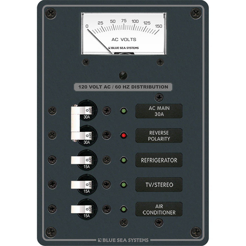 Blue Sea 8043 AC Main +3 Positions Toggle Circuit Breaker Panel - White Switches [8043] Brand_Blue Sea Systems Electrical Electrical | Electrical Panels