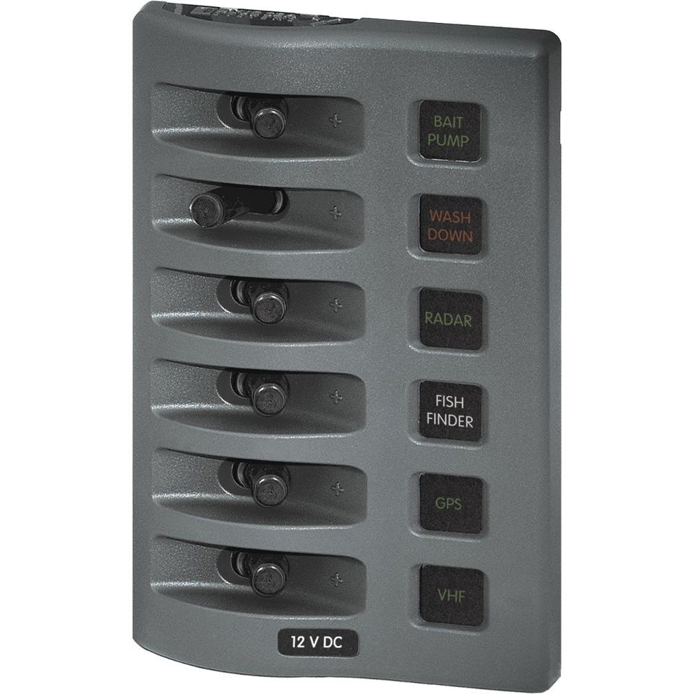 Blue Sea 4306 WeatherDeck Water Resistant Fuse Panel - 6 Position - Grey [4306] Brand_Blue Sea Systems Electrical Electrical | Electrical Panels
