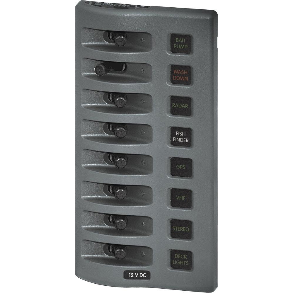 Blue Sea 4308 WeatherDeck Water Resistant Fuse Panel - 8 Position - Grey [4308] Brand_Blue Sea Systems Electrical Electrical | Electrical Panels