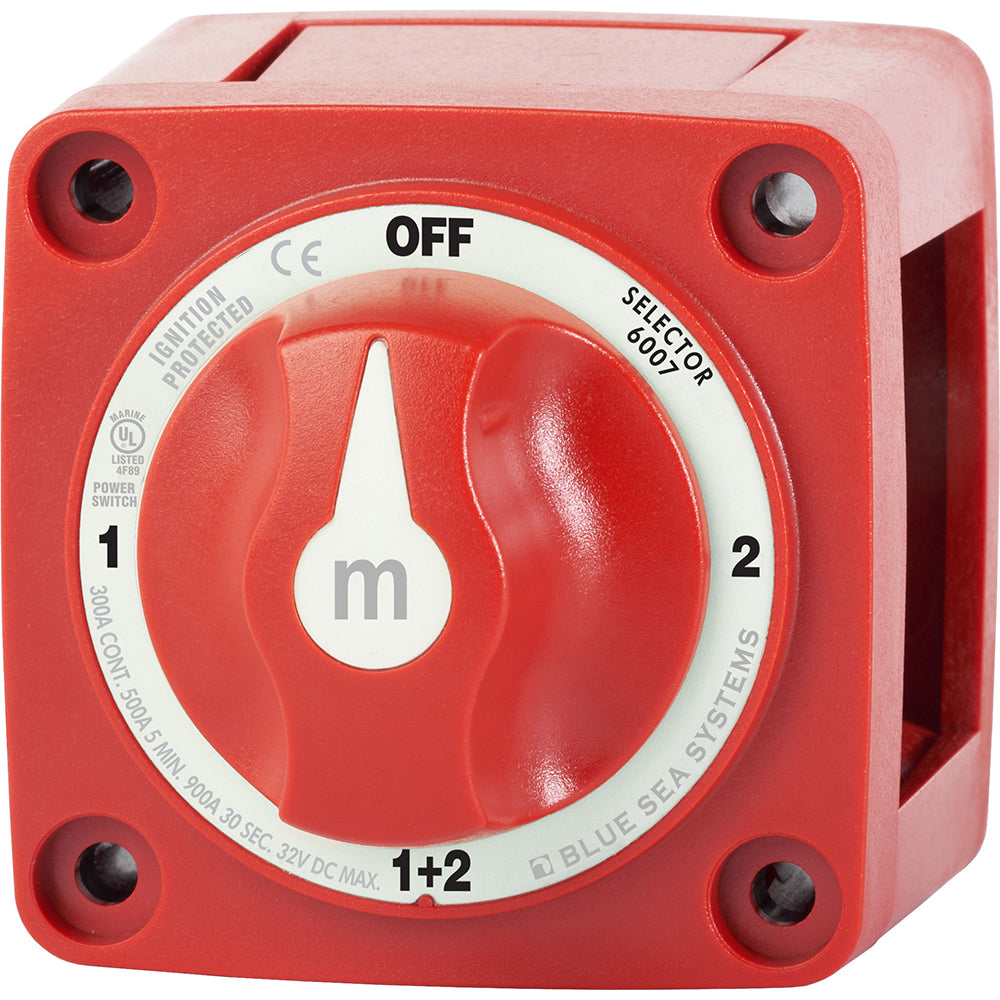 Blue Sea 6007 m-Series (Mini) Battery Switch Selector Four Position Red [6007] 1st Class Eligible Brand_Blue Sea Systems Electrical Electrical | Battery Management