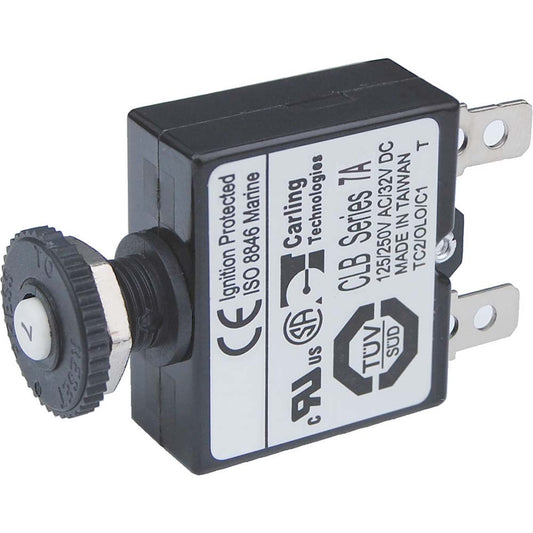 Blue Sea 7053 7A Push Button Thermal with Quick Connect Terminals [7053] 1st Class Eligible Brand_Blue Sea Systems Electrical Electrical | Circuit Breakers