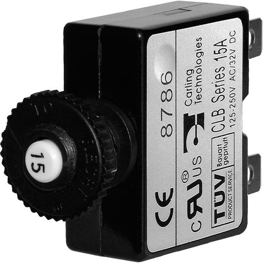 Blue Sea 7056 15A Push Button Thermal with Quick Connect Terminals [7056] 1st Class Eligible Brand_Blue Sea Systems Electrical Electrical | Circuit Breakers