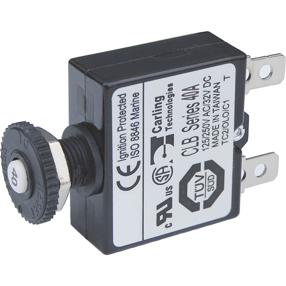 Blue Sea 7061 40A Push Button Thermal with Quick Connect Terminals [7061] 1st Class Eligible Brand_Blue Sea Systems Electrical Electrical | Circuit Breakers