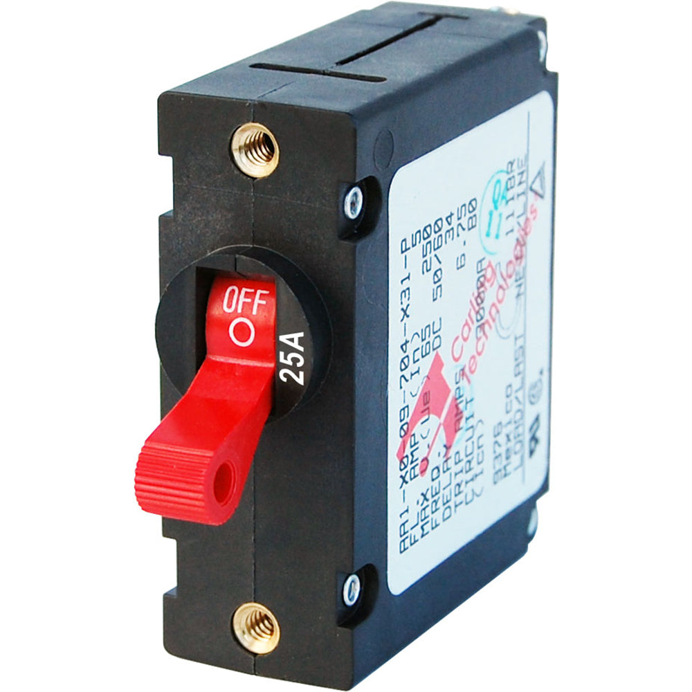 Blue Sea 7217 AC / DC Single Pole Magnetic World Circuit Breaker - 25 Amp Red [7217] 1st Class Eligible Brand_Blue Sea Systems Electrical Electrical | Circuit Breakers