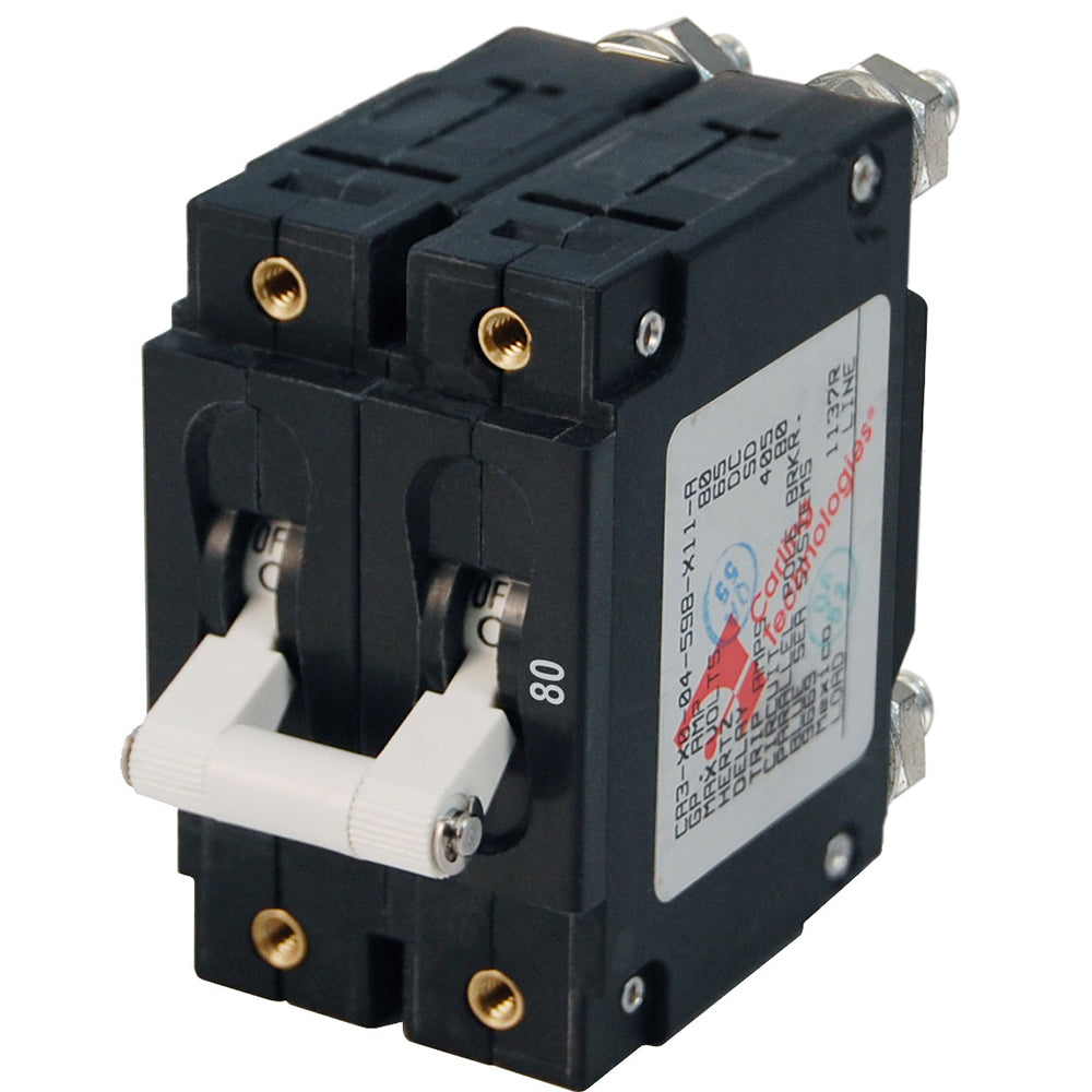 Blue Sea 7256 C-Series Double Pole Circuit Breaker - 80A [7256] Brand_Blue Sea Systems Electrical Electrical | Circuit Breakers