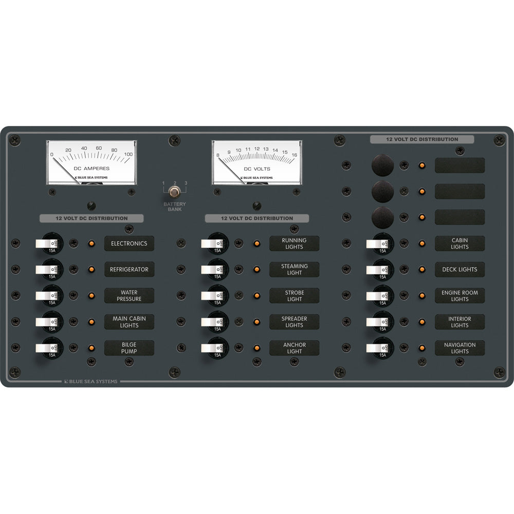 Blue Sea 8378 DC 18 Position Panel - White [8378] Brand_Blue Sea Systems Electrical Electrical | Electrical Panels