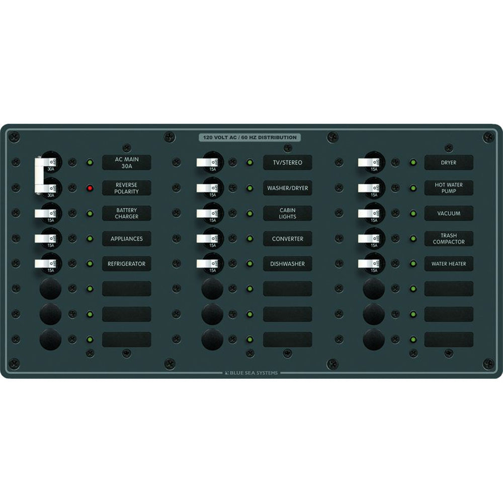 Blue Sea 8465 AC Main + 22 Positions [8465] Brand_Blue Sea Systems Electrical Electrical | Electrical Panels