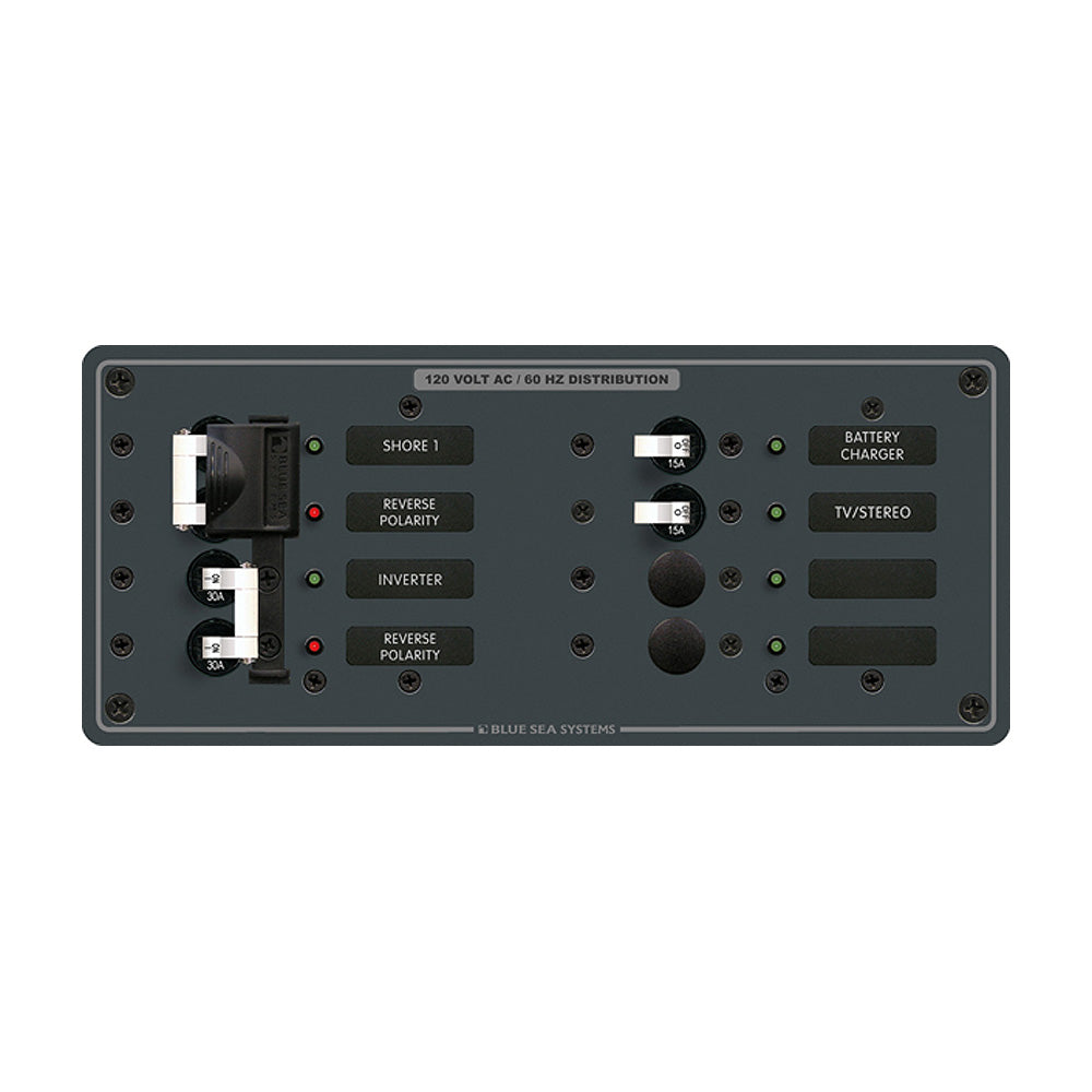 Blue Sea 8499 Breaker Panel - AC 2 Sources + 4 Positions - White [8499] Brand_Blue Sea Systems Electrical Electrical | Electrical Panels