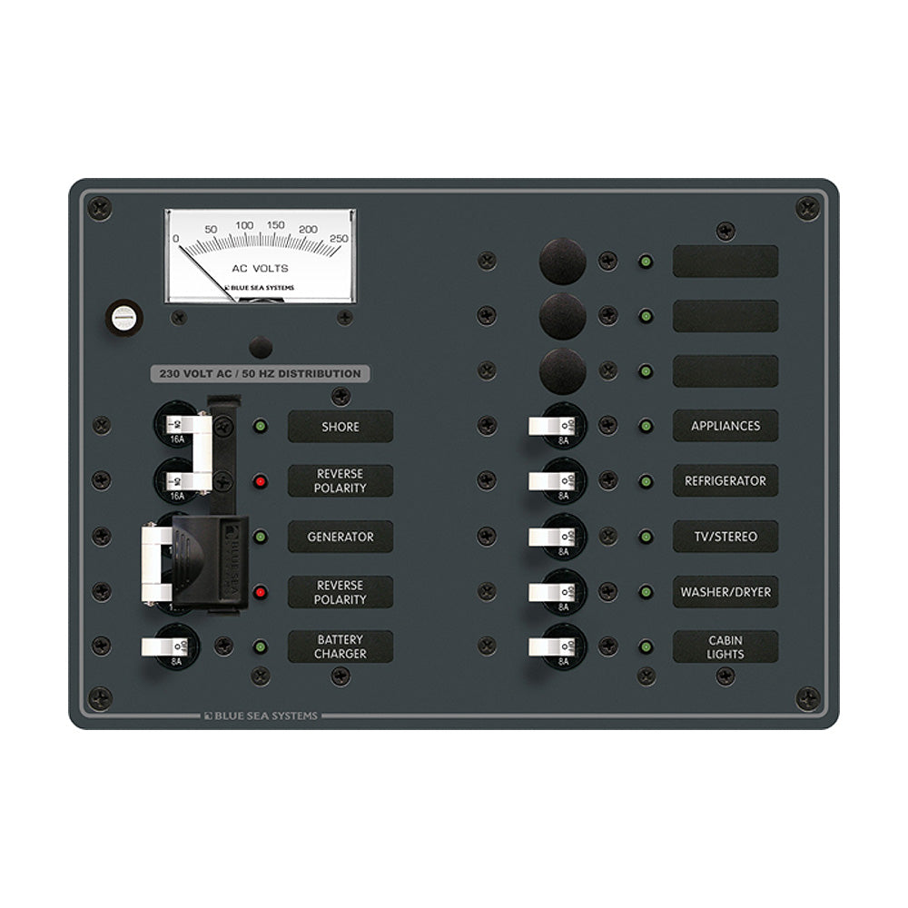 Blue Sea 8562 AC Toggle Source Selector (230V) - 2 Sources + 9 Positions [8562] Brand_Blue Sea Systems Electrical Electrical | Electrical Panels