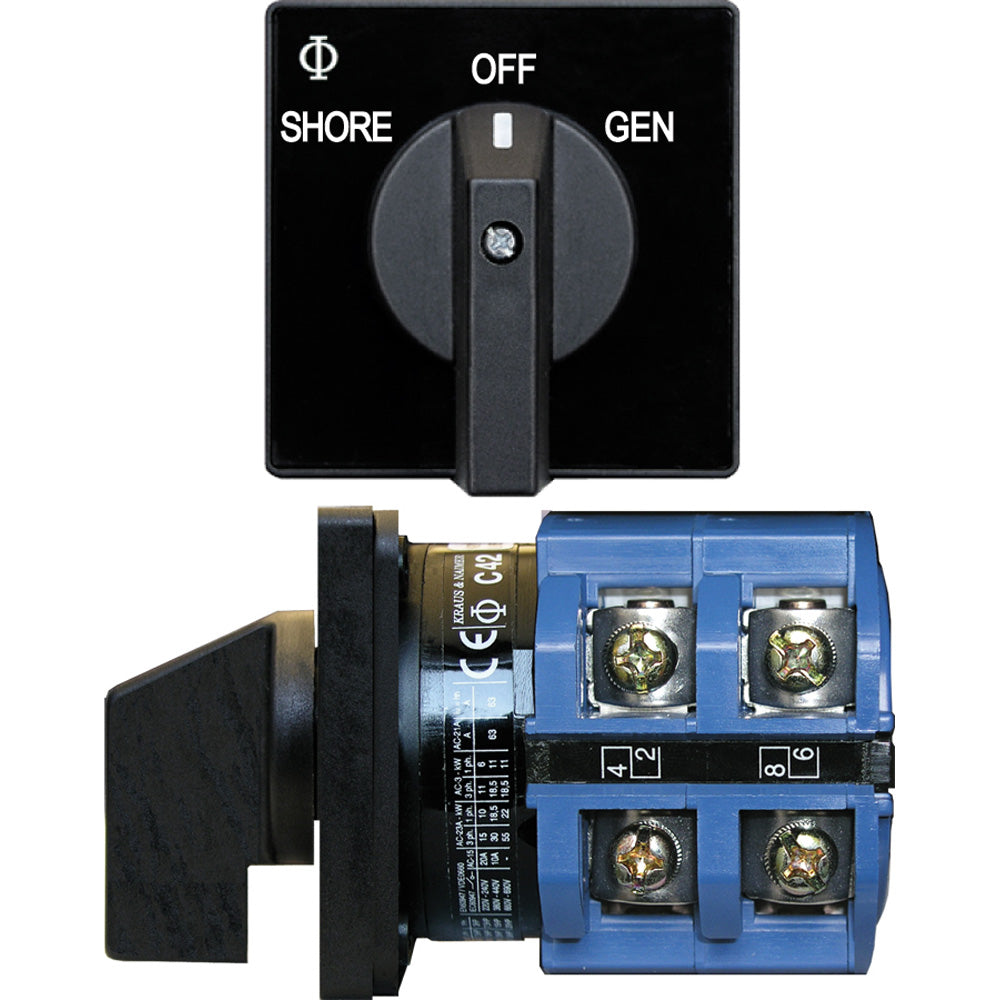 Blue Sea 9011 Switch, AV 120VAC 65A OFF +2 Positions [9011] Brand_Blue Sea Systems Electrical Electrical | Switches & Accessories