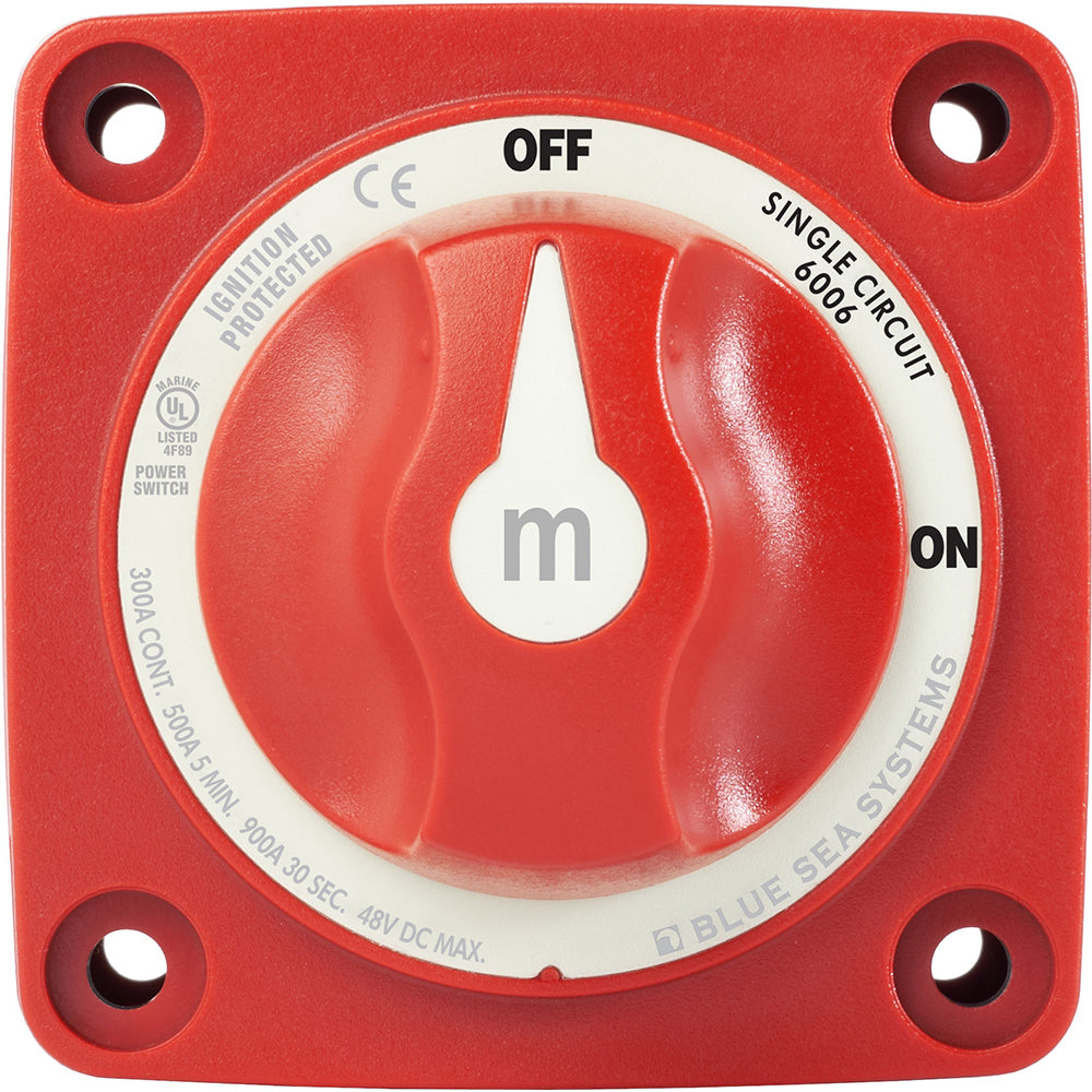 Blue Sea 6006 m-Series (Mini) Battery Switch Single Circuit ON/OFF Red [6006] 1st Class Eligible Brand_Blue Sea Systems Electrical Electrical | Battery Management