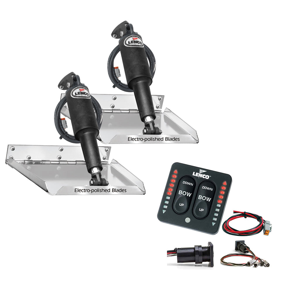 Lenco 9" x 9" Standard Performance Trim Tab Kit w/LED Indicator Switch Kit 12V [RT9X9I] Boat Outfitting Boat Outfitting | Trim Tabs Brand_Lenco Marine
