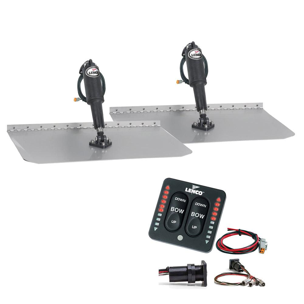 Lenco 12" x 12" Standard Trim Tab Kit w/LED Integrated Switch Kit 12V [15109-103] Boat Outfitting Boat Outfitting | Trim Tabs Brand_Lenco Marine