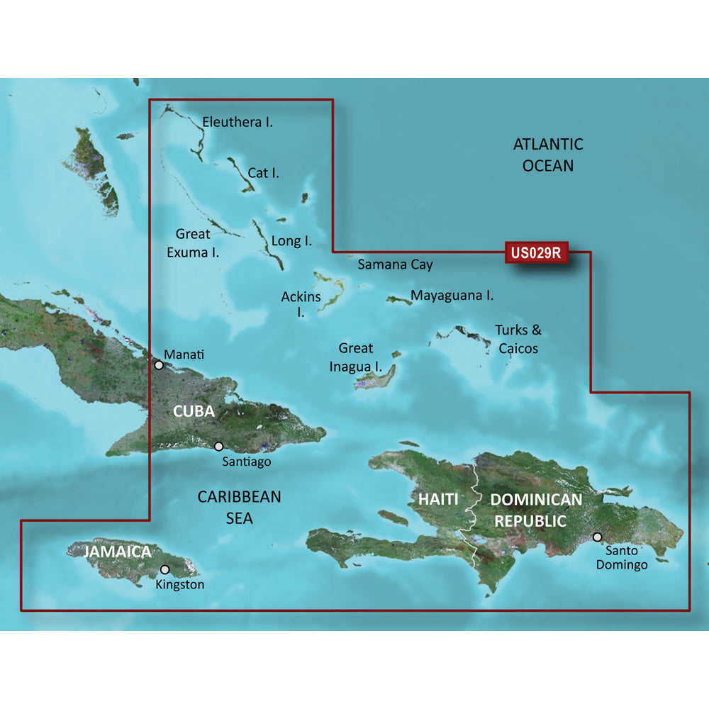 Garmin BlueChart g3 Vision HD - VUS029R - Southern Bahamas - microSD/SD [010-C0730-00] 1st Class Eligible Brand_Garmin Cartography Cartography | Garmin BlueChart Vision garmin