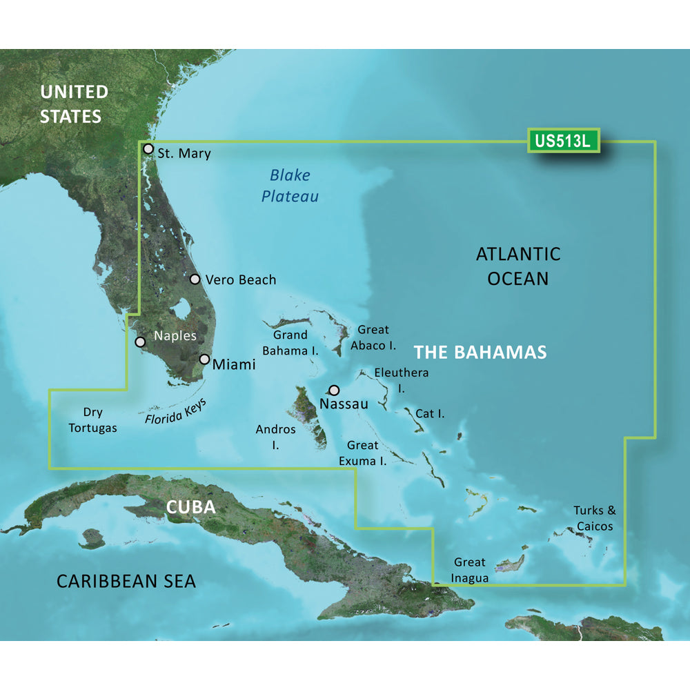 Garmin BlueChart g3 Vision HD - VUS513L - Jacksonville - Bahamas - microSD/SD [010-C0742-00] 1st Class Eligible Brand_Garmin Cartography Cartography | Garmin BlueChart Vision