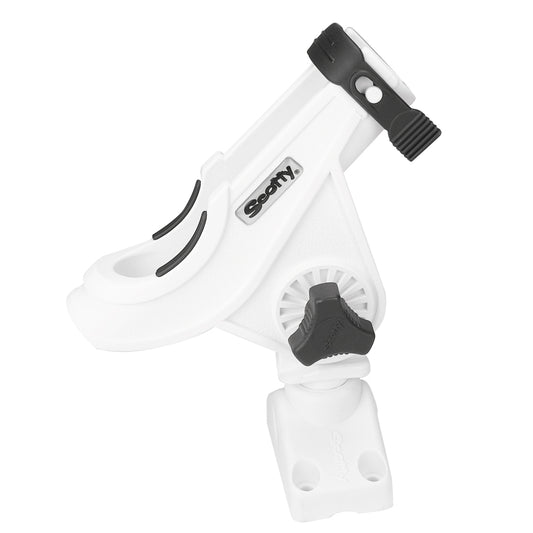Scotty 280 Bait Caster/Spinning Rod Holder w/241 Deck/Side Mount - White [280-WH] Brand_Scotty Hunting & Fishing Hunting & Fishing | Rod Holders Paddlesports Paddlesports | Rod Holders