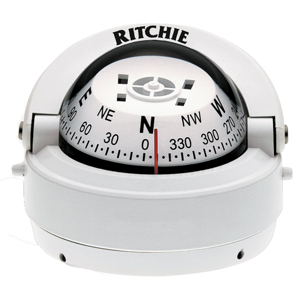 Ritchie S-53W Explorer Compass - Surface Mount - White [S-53W] Brand_Ritchie Marine Navigation & Instruments Marine Navigation & Instruments | Compasses