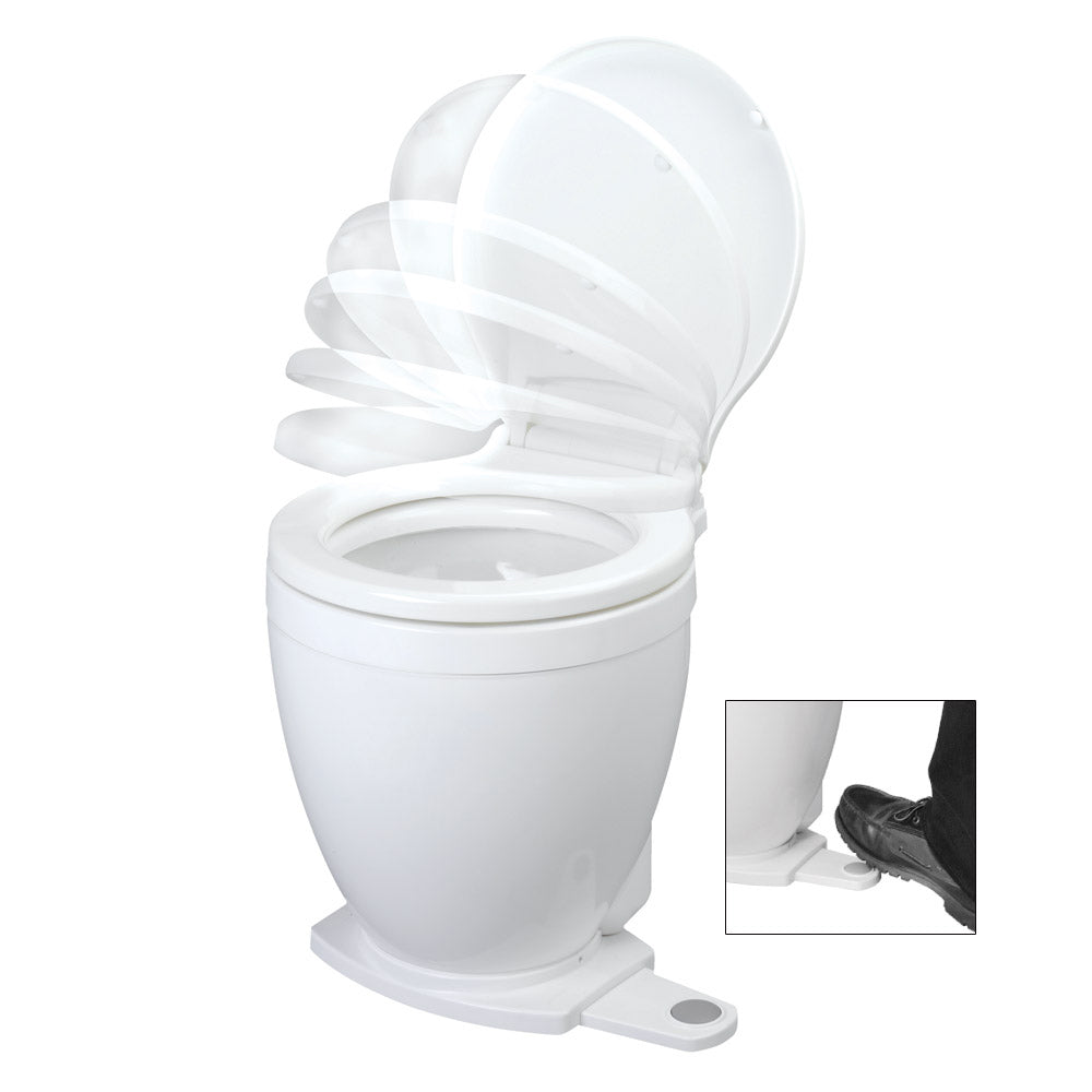 Jabsco Lite Flush Electric 12V Toilet w/Footswitch [58500-0012] Brand_Jabsco Marine Plumbing & Ventilation Marine Plumbing & Ventilation | Marine Sanitation