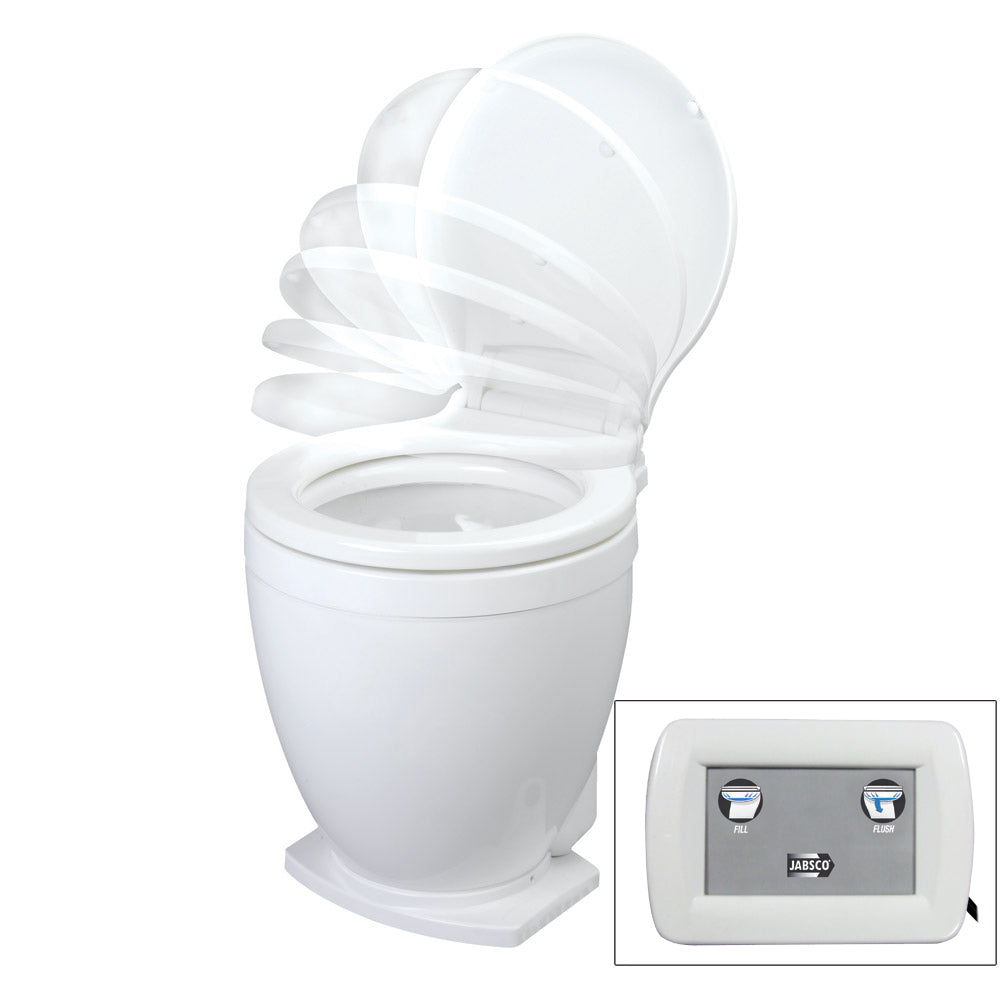 Jabsco Lite Flush Electric 12V Toilet w/Control Panel [58500-1012] Brand_Jabsco Marine Plumbing & Ventilation Marine Plumbing & Ventilation | Marine Sanitation
