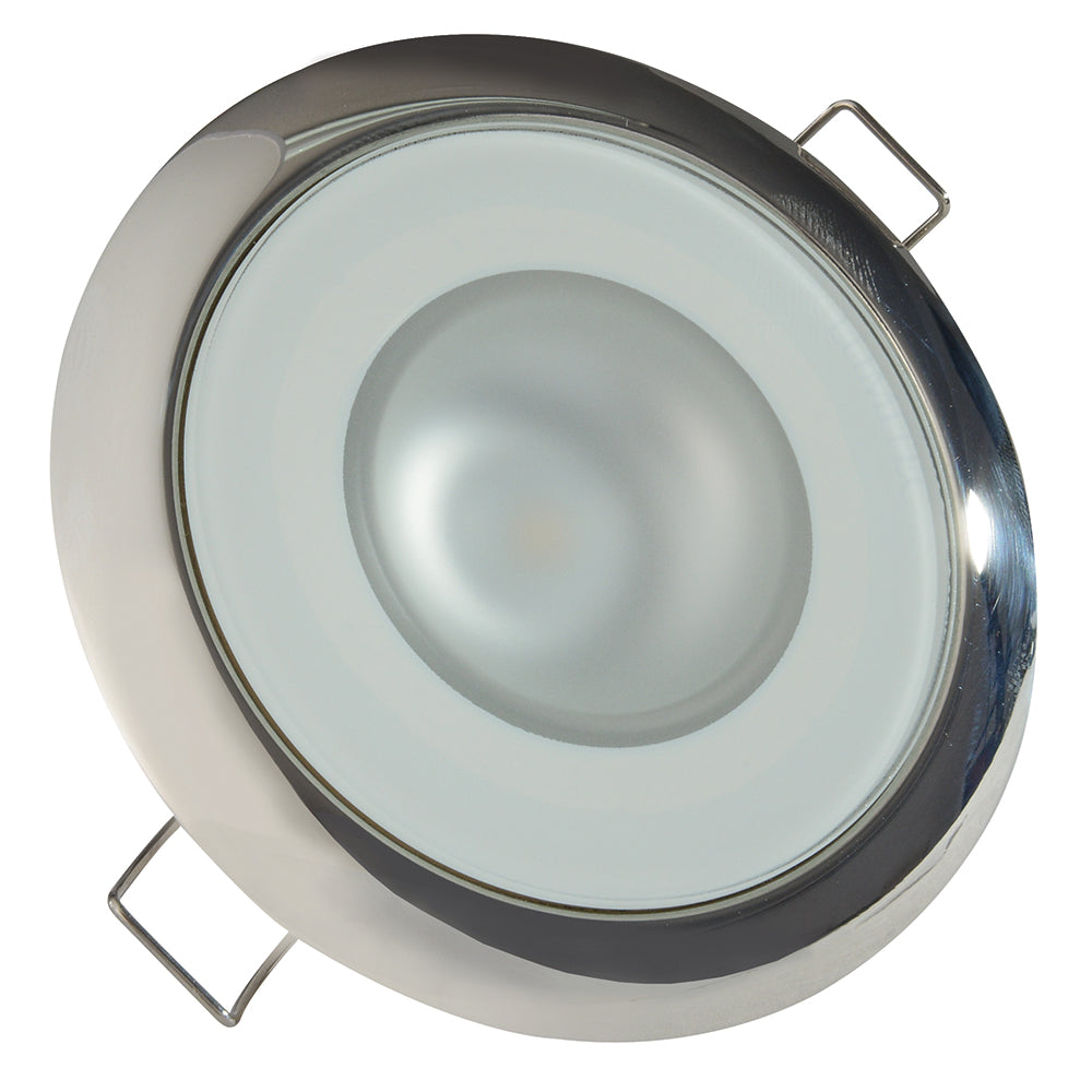 Lumitec Mirage - Flush Mount Down Light - Glass Finish/Polished SS Bezel - White Non-Dimming [113113] 1st Class Eligible Brand_Lumitec Lighting Lighting | Dome/Down Lights