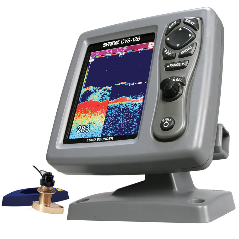 SI-TEX CVS-126 Dual Frequency Color Echo Sounder w/B744V Thru-Hull Transducer [CVS-126744] Brand_SI-TEX Marine Navigation & Instruments Marine Navigation & Instruments | Fishfinder Only