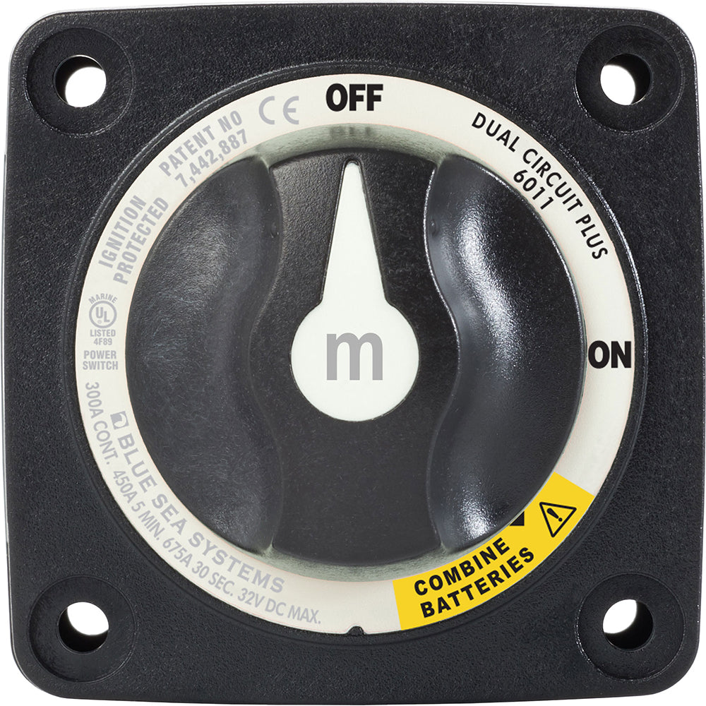 Blue Sea 6011200 m-Series Battery Switch Dual Circuit Plus - Black [6011200] 1st Class Eligible Brand_Blue Sea Systems Electrical Electrical | Battery Management