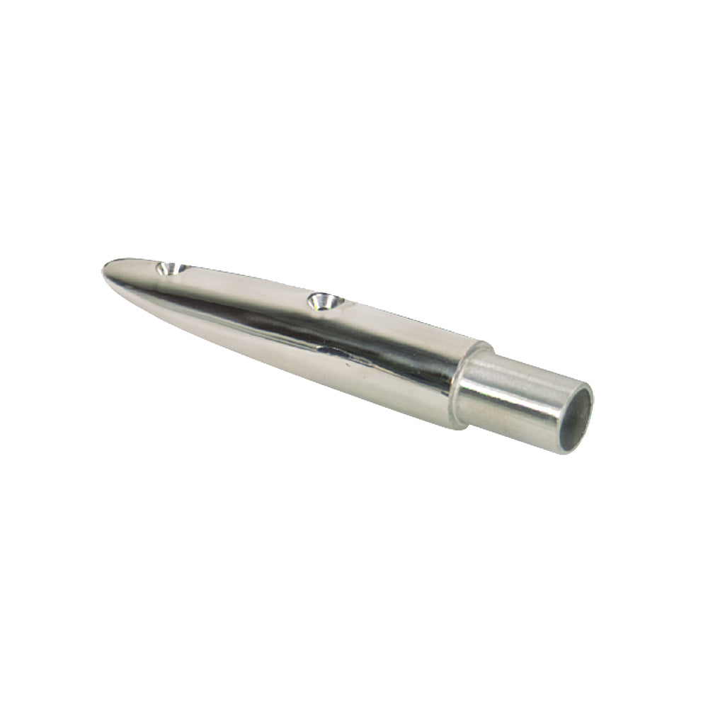 Whitecap 5-1/2 Degree Rail End (End-Out) - 316 Stainless Steel - 7/8" Tube O.D. [6048C]