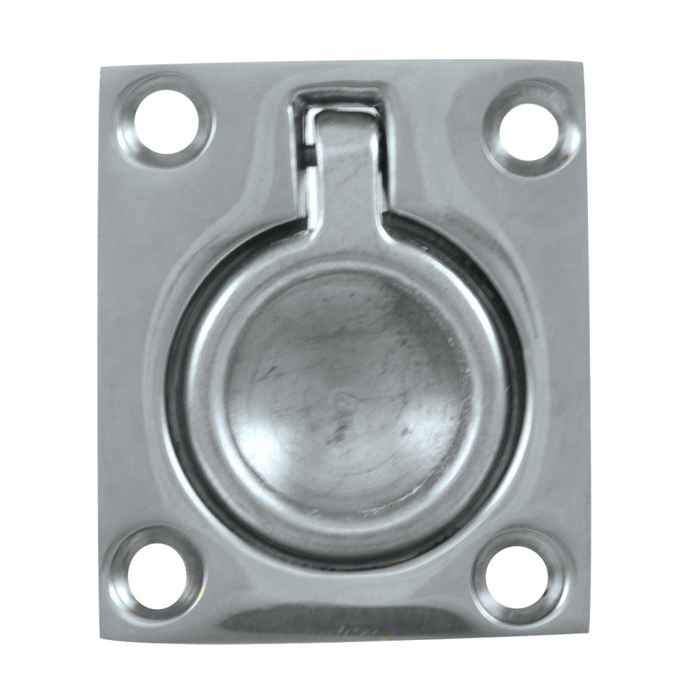 Whitecap Flush Pull Ring - CP/Brass - 1-1/2" x 1-3/4" [S-3360C]