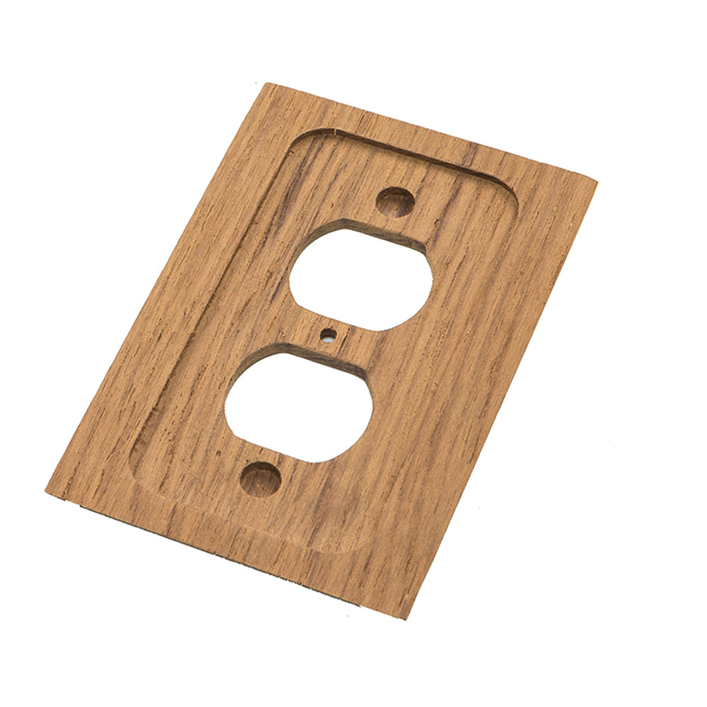 Whitecap Teak Outlet Cover/Receptacle Plate [60170] 1st Class Eligible Boat Outfitting Boat Outfitting | Deck / Galley Brand_Whitecap Marine Hardware Marine Hardware | Teak