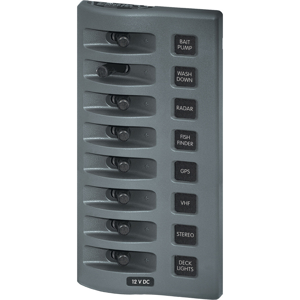 Blue Sea 4309 WeatherDeck 12V DC Waterproof Switch Panel - 8 Position [4309] Brand_Blue Sea Systems Electrical Electrical | Electrical Panels