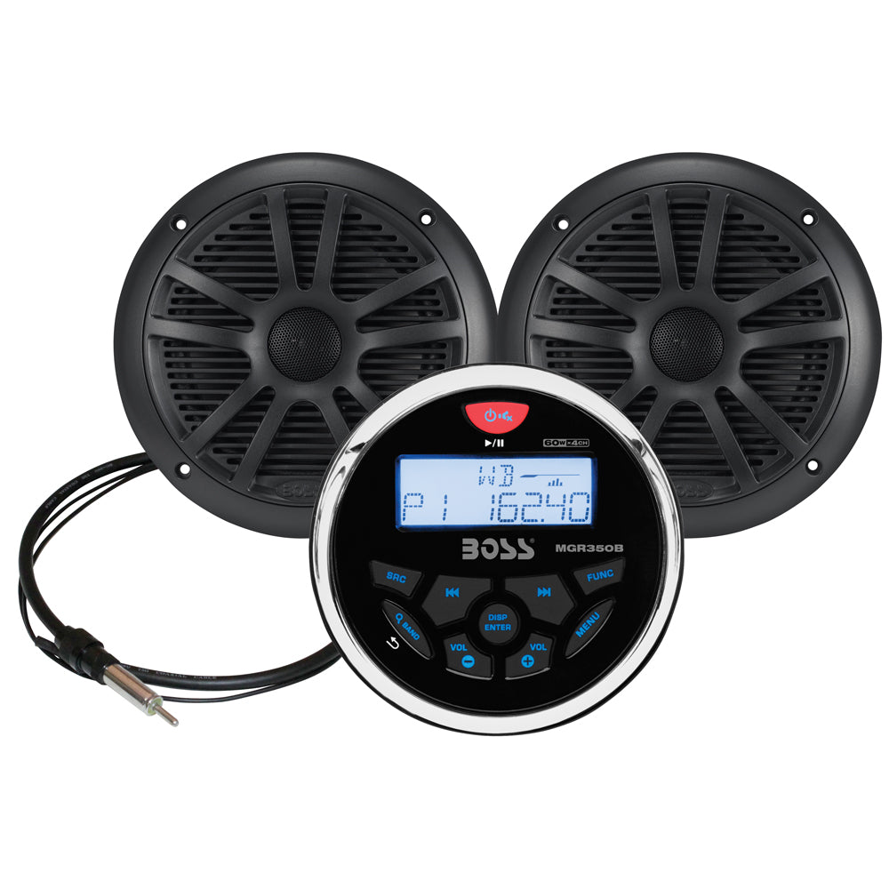 Boss Audio MCKGB350W.6 Marine Stereo 6.5" Speaker Kit - Black [MCKGB350B.6] Brand_Boss Audio Entertainment Entertainment | Stereos