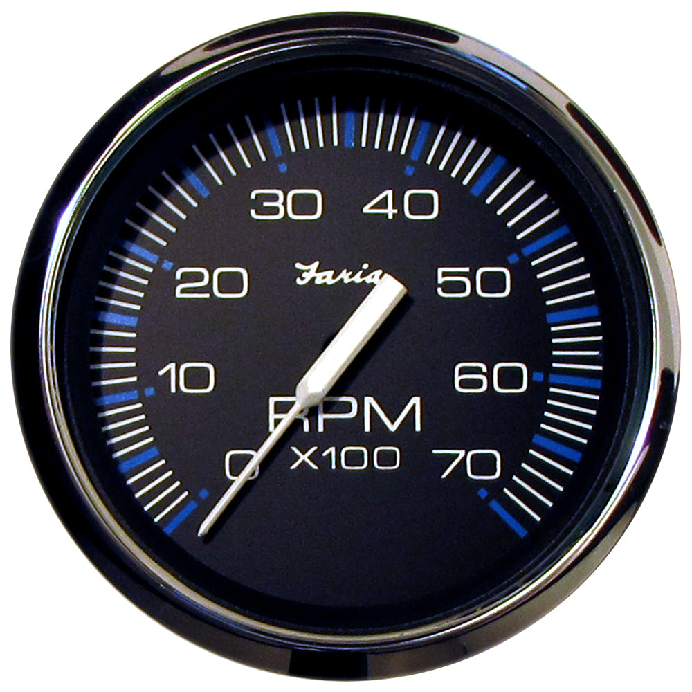 Faria Chesapeake Black 4" Tachometer - 7000 RPM (Gas) (All Outboards) [33718] Boat Outfitting Boat Outfitting | Gauges Brand_Faria Beede Instruments Marine Navigation & Instruments Marine Navigation & Instruments | Gauges