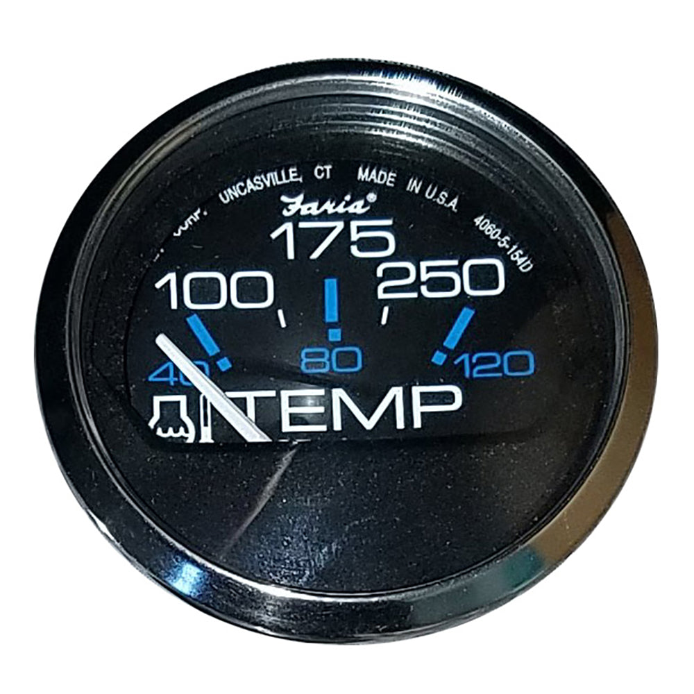 Faria Chesapeake Black 2" Water Temperature Gauge (100-250F) [13704] 1st Class Eligible Boat Outfitting Boat Outfitting | Gauges Brand_Faria Beede Instruments Marine Navigation & Instruments Marine Navigation & Instruments | Gauges