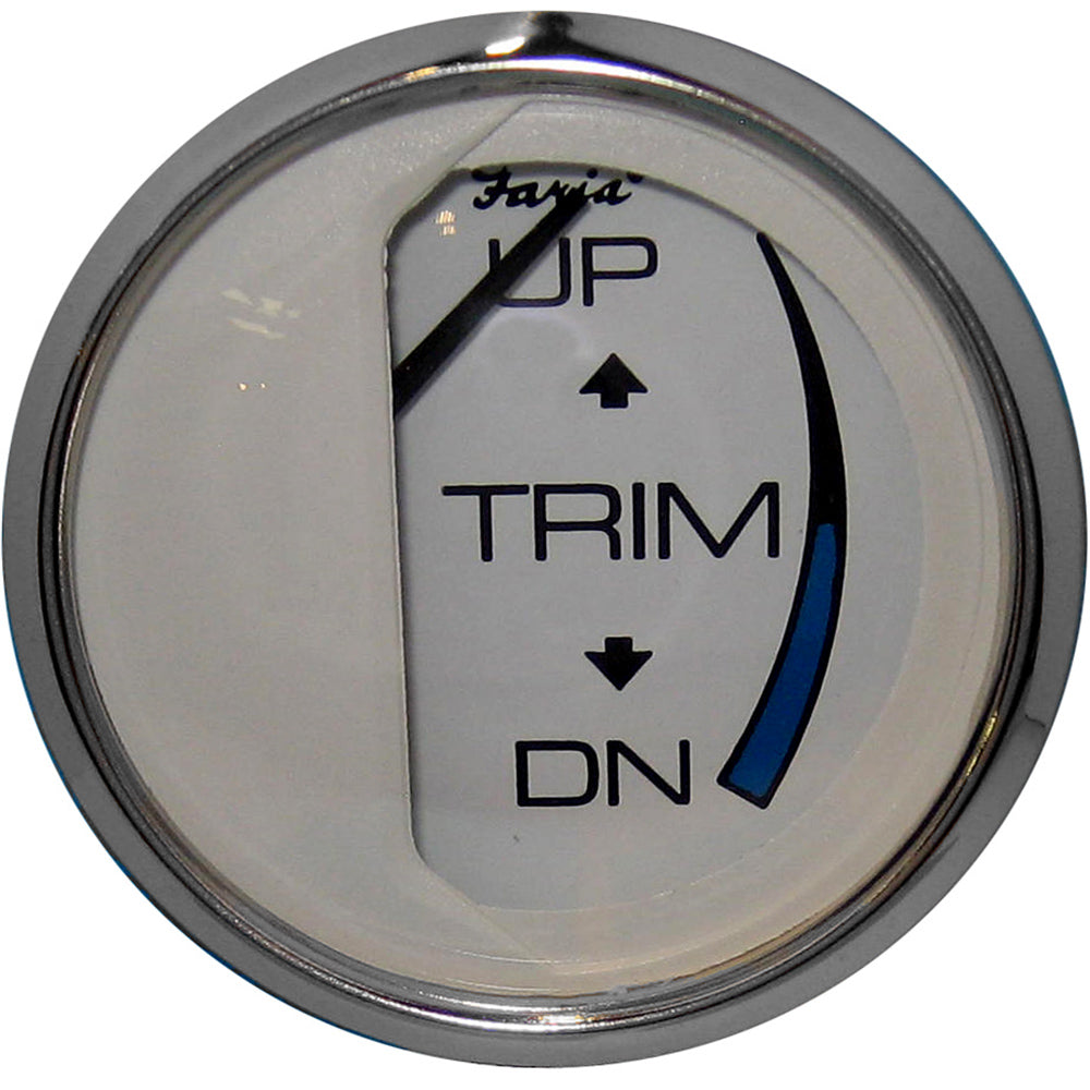Faria Chesapeake White SS 2" Trim Gauge (J/E/Suzuki Outboard) [13809] 1st Class Eligible Boat Outfitting Boat Outfitting | Gauges Brand_Faria Beede Instruments Marine Navigation & Instruments Marine Navigation & Instruments | Gauges