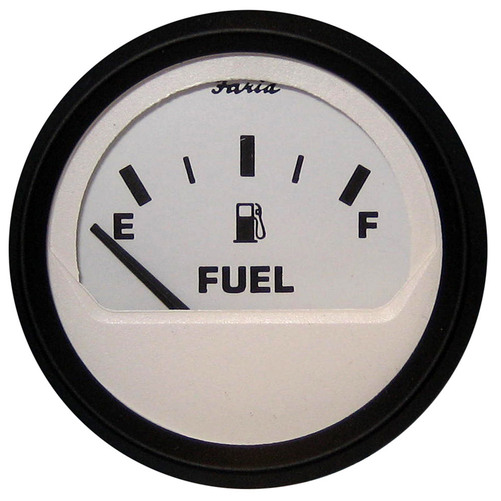 Faria Euro White 2" Fuel Level Gauge (E-1/2-F) [12901] 1st Class Eligible Boat Outfitting Boat Outfitting | Gauges Brand_Faria Beede Instruments Marine Navigation & Instruments Marine Navigation & Instruments | Gauges
