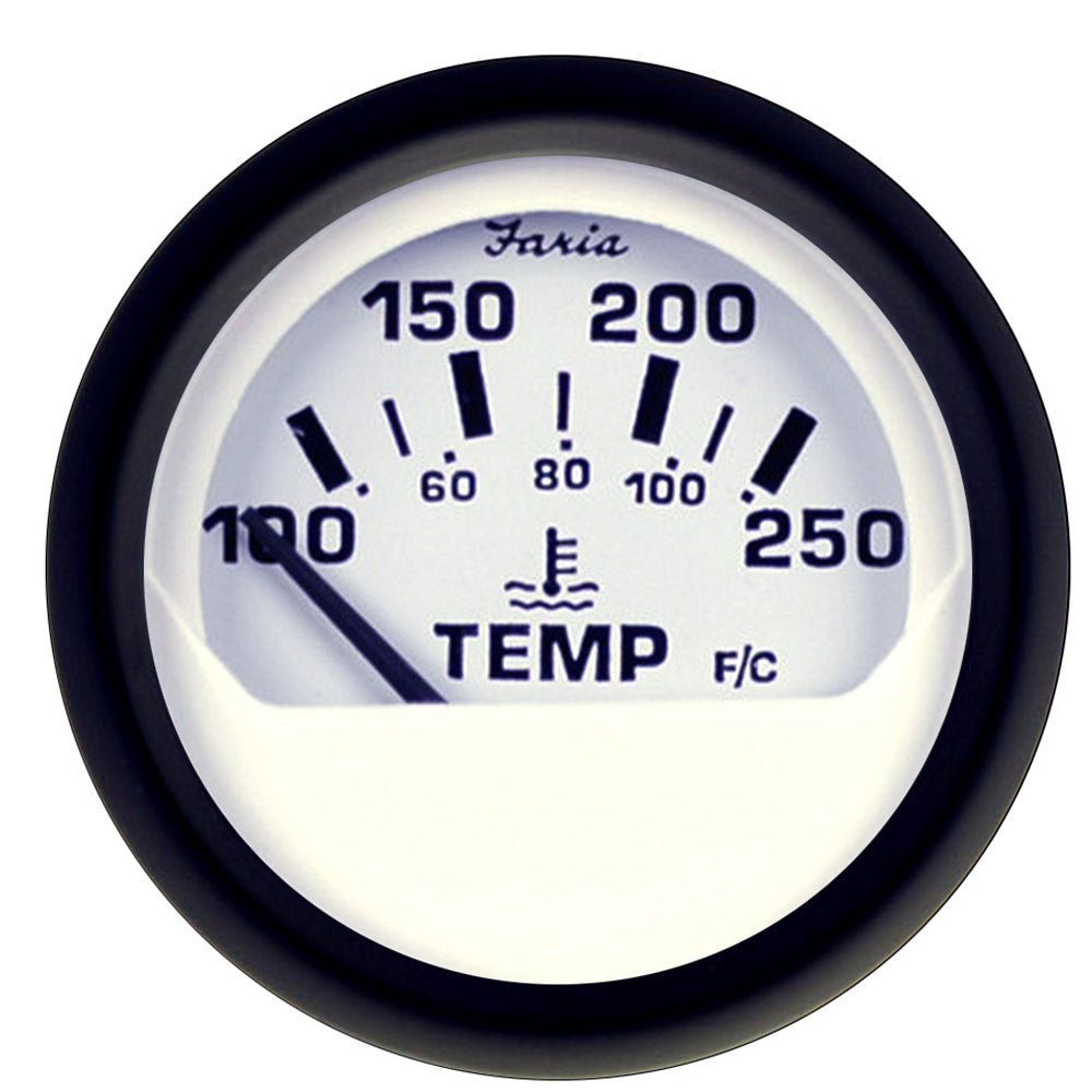 Faria Euro White 2" Water Temperature Gauge (100-250 DegreeF) [12904] 1st Class Eligible Boat Outfitting Boat Outfitting | Gauges Brand_Faria Beede Instruments Marine Navigation & Instruments Marine Navigation & Instruments | Gauges
