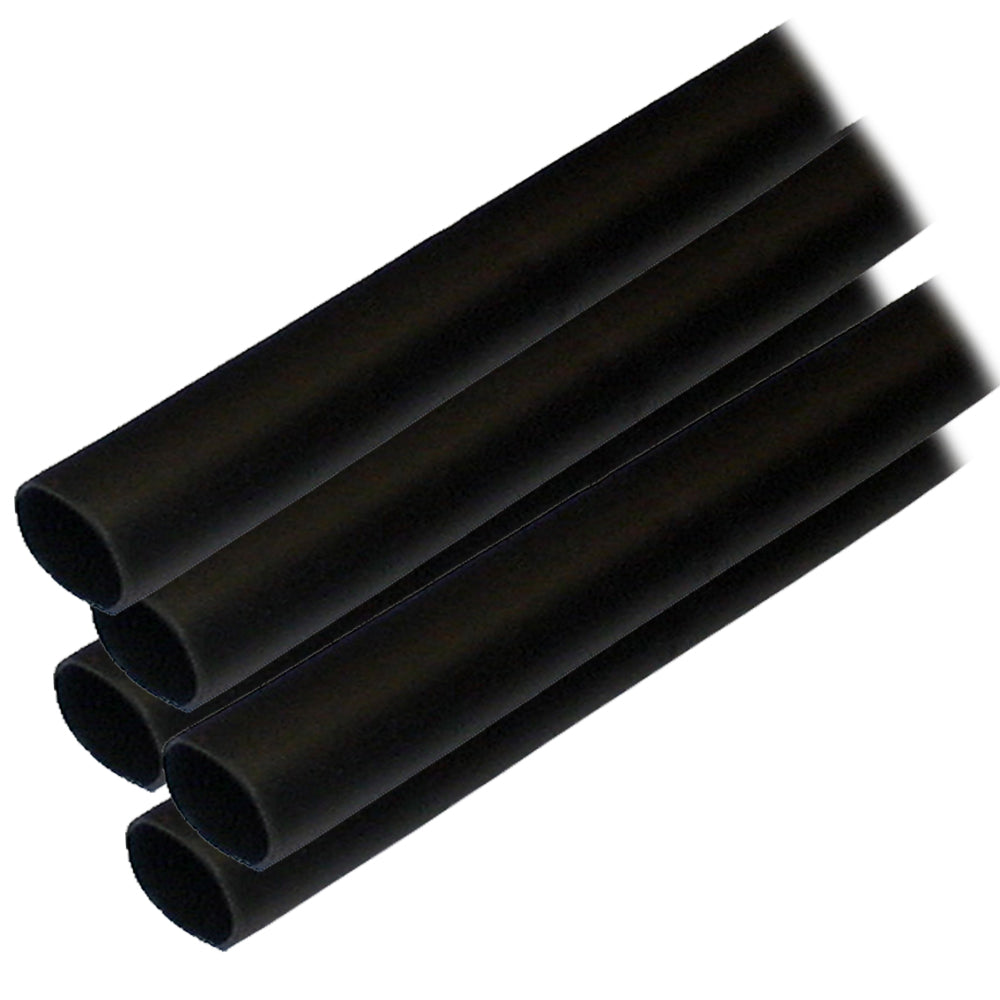 Ancor Adhesive Lined Heat Shrink Tubing (ALT) - 1/2" x 6" - 5-Pack - Black [305106] 1st Class Eligible Brand_Ancor Electrical Electrical | Wire Management