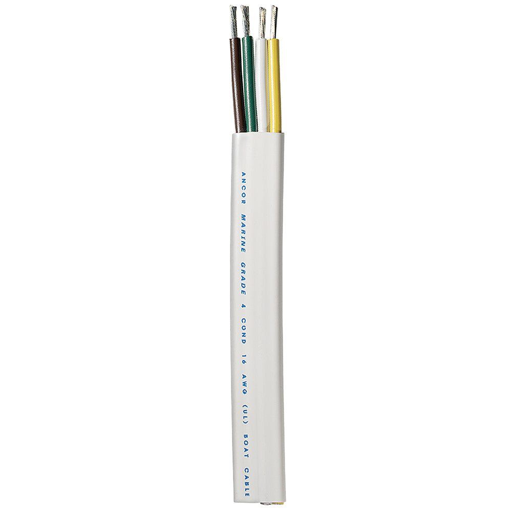 Ancor Trailer Cable - 16/4 AWG - Yellow/White/Green/Brown - Flat - 300' [154030] Brand_Ancor Electrical Electrical | Wire